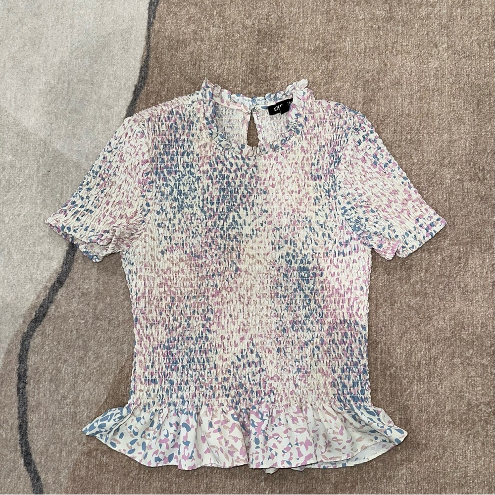 Women's Multicolor Smocked Top